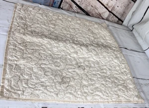 Nicole Miller Home gesteppter bauschiger elfenbeinfarbener Euro-Kissenbezug Kissenbezug 26 x 26 versteckter Reißverschluss - Bild 1 von 6
