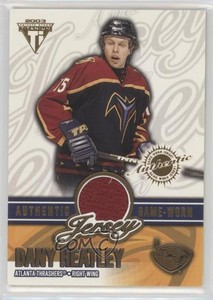2002 Pacific Private Stock Titanium Authentic Game-Worn Jerseys Dany Heatley #2