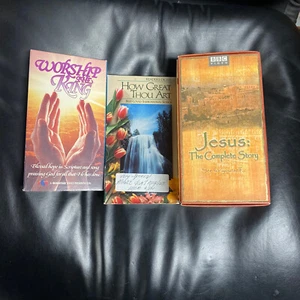 Jesus The Complete Story BBC Worship The King How Great Through Art VHS God Lot - Picture 1 of 8