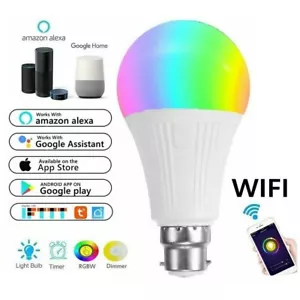 B22 WiFi Smart APP Control LED Light Bulb Globe For Alexa Google Home RGB Lamp - Picture 1 of 12