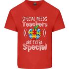 Special Needs Teachers Autism Autistic ASD Mens V-Neck Cotton T-Shirt