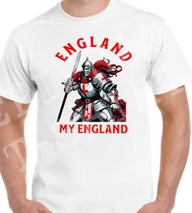 England T-Shirt Mens Top Tee Gift Patriotic Men's ST. George - Picture 1 of 3
