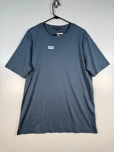 BNWT Robert Barakett Men Crewneck Solid Pullover Short Sleeve T Shirt Blue Sz XL - Picture 1 of 9