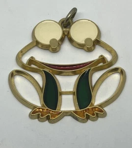 Stained Glass Frog - 1985 Suncatcher Vintage Window Decor Office Kitchen Garden - Picture 1 of 2