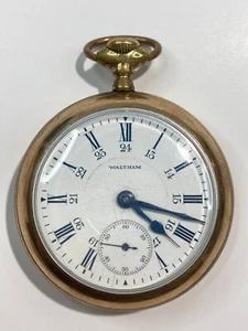 Antique WALTHAM Gold Filled 19 Jewels Pocket Watch, Pre-Owned, Runs (30-#29) - Picture 1 of 4