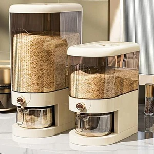22LBS Rice Dispenser, Large Grain Container Storage with Lid 22lb, Clear - Picture 1 of 7