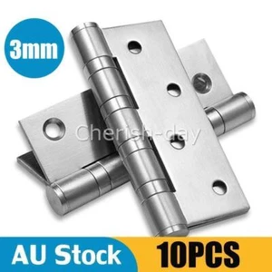 10 Sets STAINLESS STEEL Door Hinges Butt Hinges 304 grade 100*75*3mm + Screws - Picture 1 of 8
