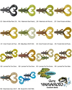 Yamamoto Cowboy (136-07) Soft Plastic 3.75 Inch Craw Creature Baits Any 18 Color - Picture 1 of 35