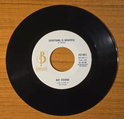 RAY STEVENS-EVERYTHING IS BEAUTIFUL. 45 RPM RECORD. 1970 RARE CANADIAN VARIANT. - Image 1 of 4