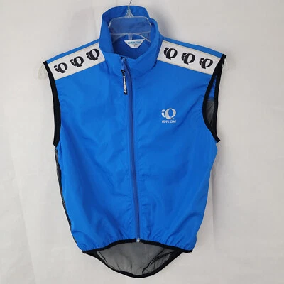 PEARL IZUMI Mens Vest Cycling Sz SMALL Full Zip ZEPHRR Mesh Back BLUE Bike 4618 - Image 1 of 4
