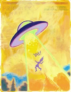 Get in Loser graffiti slap label 228 UFO abduction art - Picture 1 of 1