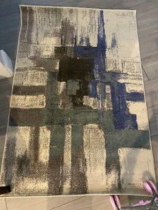 tappeto moderno 5 piedi x 3 piedi 3 pollici nuovo mai usato - Foto 1 di 2