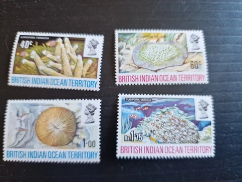 INDIAN OCEAN TERRITORY 1972 SG 41-44 CORAL MNH Cover
