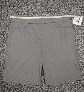 Ellen Tracy Women's Long Shorts Pull On Size XL Black/White Stretch NWT A146 - Picture 1 of 9