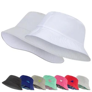 Kids Bucket Hat for Girls Packable Fun & Cool Reversible Beach Sun Teen Toddl... - Picture 1 of 3