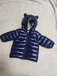NWOT United Colors Of Benetton Blue Hooded Coat/Jacket- 3-6 Months - Picture 1 of 6