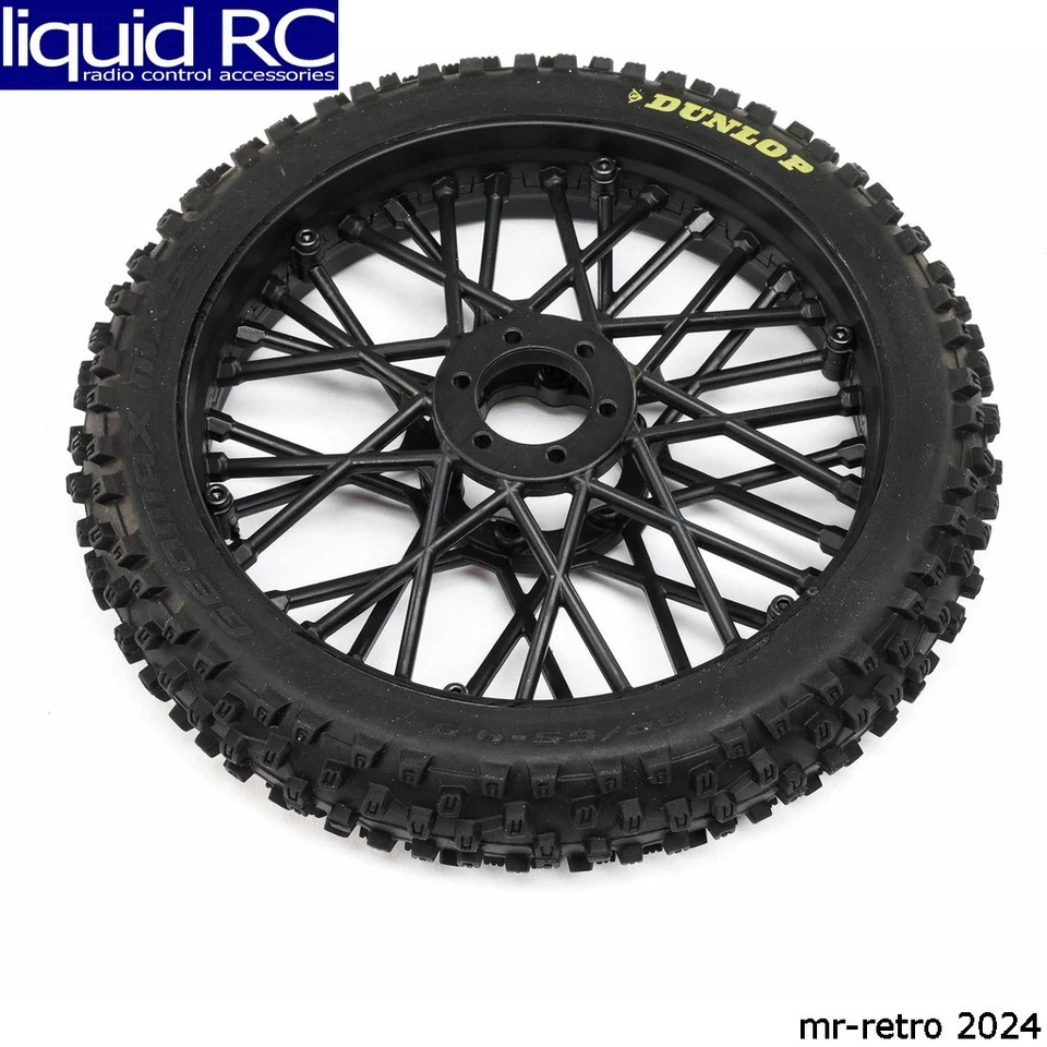 Neumático delantero Losi 46004 Dunlop MX53 montado negro: PM-MX Foto 1 de 1