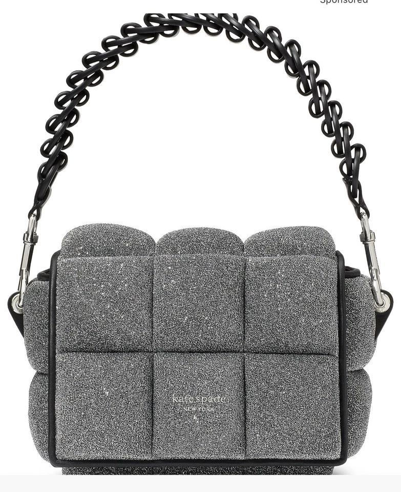 Ткань Kate Spade New York Boxxy металлик небольшая через плечо - Изображение 1 из 1