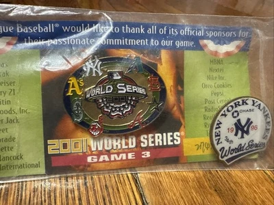 New York Yankees Diamondbacks 2001 World Series Game 3 Limited Edition 2 Pins - Image 1 of 4