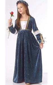 JULIET MEDIEVAL RENACIMIENTO PRINCESA LIBRO SEMANA VESTIDO DE HALLOWEEN DISFRAZ - Imagen 1 de 2