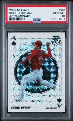 2022 Mosaic Aces Shohei Ohtani Pitching RC #A2 PSA 10 - Image 1 of 2