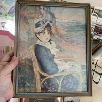 BY THE SEASHORE Pierre Auguste Renoir 9x12 impresión vintage en marco original Foto 1 de 4