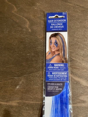 New Blue Hair Extension Halloween Party Dress Up 15” - Image 1 of 3