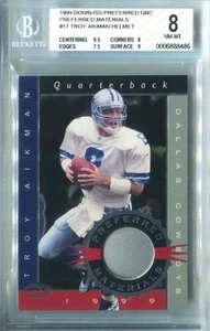 1999 Donruss Preferred QBC Materials Troy Aikman Authentic Game Used Helmet BGS8 - Picture 1 of 2