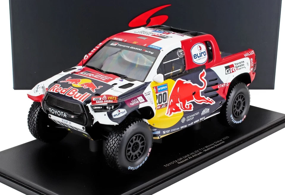 1/18 SPARK-MODEL - TOYOTA - HILUX T1 GR DKR PICK-UP TEAM TOYOTA GAZOO 18S317 - Immagine 1 di 1