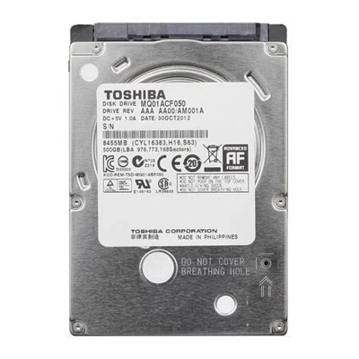 Toshiba 500GB MQ01ACF050 7200RPM SATA III 2.5" Laptop HDD Hard Drive -7mm - Image 1 of 4