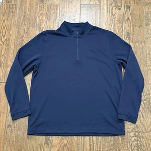 Rhone Mens Commuter Blue Quarter Zip Longsleeve Sweater Size. 2XL - Picture 1 of 3