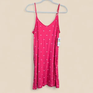 DKNY Nachthemd Damen Größe M rosa verstellbare Träger Taschen weiches Logo NEU - Bild 1 von 9