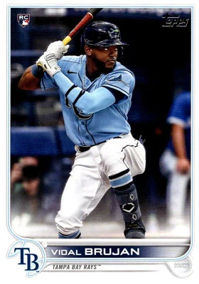 2022 Topps Blue Star Vidal Brujan Rookie Tampa Bay Rays #25 - Image 1 of 2