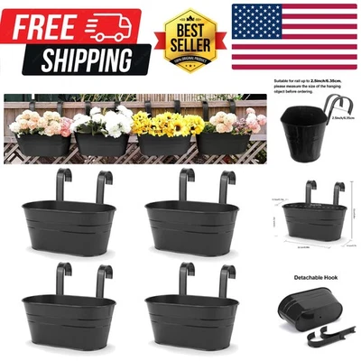 Elegantes macetas colgantes de 4 piezas con ganchos desmontables - perfectas para decoración del hogar Foto 1 de 4