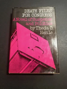 Death Files For Congress, by Theda O. Henle - 1971 - Vtg, Hardcover Book w/ DJ - Imagen 1 de 12