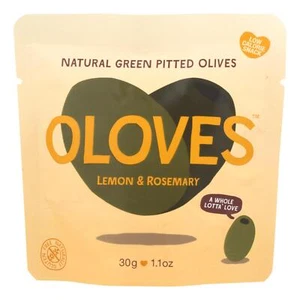 Oloves Green Pitted Olives - Lemon and Rosemary - Case of 10 - 1.1 oz. - Picture 1 of 1