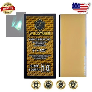Lente de soldadura Premium color aguamarina - Tono 10 con revestimiento reflectante de calor dorado - Imagen 1 de 3