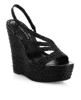 Alice + Olivia Tenley Strappy Wedge Sandals Size 8 - Image 1 of 4