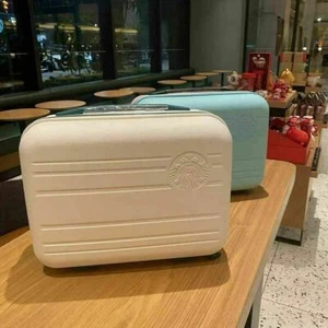 Starbucks Luggage Mini Handbag Cute Travel Storage Bag Carrying Case New - Picture 1 of 15