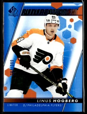 2022-23 SP Authentic Limited Blue future watch Linus Hogberg 201/399 #185 - Image 1 of 2