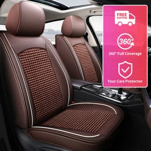 Ice Silk PU Leather Car Seat Covers Protector For Lincoln Full Set/Front Cushion - Picture 1 of 32