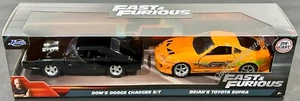 Cargador Jada Fast & Furious Dom's Dodge R/T & Brian's Toyota Supra 1:32 - Imagen 1 de 1