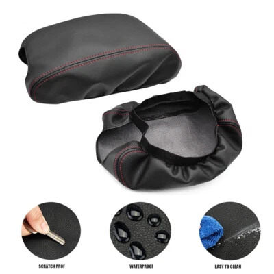 Cubierta de almohadilla de reposabrazos de control central de cuero PU para Jeep Wrangler JK JKU 2012-2017 Foto 1 de 4