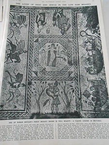 The Loves of dido and aeneas in the low ham mosaics 1946 Print Article - Picture 1 of 1