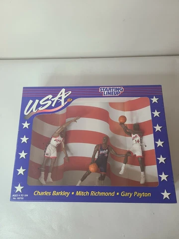 Starting Lineup 1996 Edition USA NBA Dream Team Barkley Richmond Payton Figures Cover