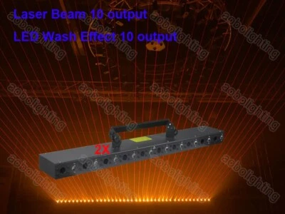2x club dj effect laser light bar 10 eye beam laser light Stage LED Wash lazers - Image 1 of 4