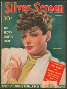 Silver Screen Magazine February 1942 Gene Tierney~ Hedy Lamarr~Barbara Stanwyck - Picture 1 of 7