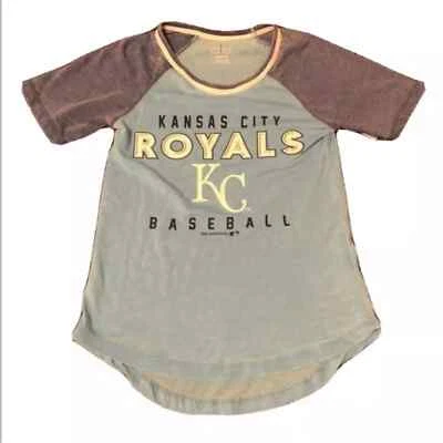 MLB NWT Kansas City KC Royals Girls 1/2 Sleeve Tee Size M Light Blue Foto 1 de 4