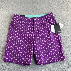NUEVO Bonobos Board Shorts Para Hombres 34 Púrpura Natación Híbrido Flamencos Hawaiano Preppy - Imagen 1 de 8