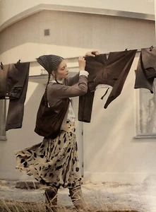 TOAST BNWT £155 Size 8 Cream/Black Silk Wrap Skirt/Flared/Below Knee/Lined/NEW! - Picture 1 of 18